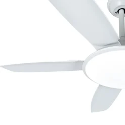 Lucande LED-loftventilator Divian, hvid, DC, støjsvag, CCT