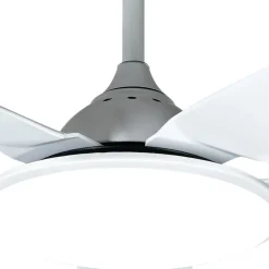 Lucande LED-loftventilator Divian, hvid, DC, støjsvag, CCT