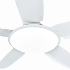 Lucande LED-loftventilator Divian, hvid, DC, støjsvag, CCT