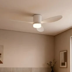 LED-loftventilator Kayu, hvid, DC, støjsvag, Ø 132 cm^Lucande Sale