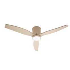 Lucande LED-loftventilator Sorin, beige, DC, støjsvag, IP44