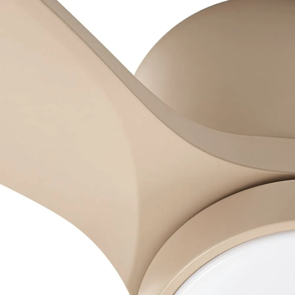 Lucande LED-loftventilator Sorin, beige, DC, støjsvag, IP44