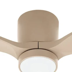 Lucande LED-loftventilator Sorin, beige, DC, støjsvag, IP44