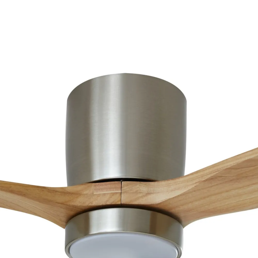 LED-loftventilator Faipari, nikkel, DC, lydsvag, 132 cm^Lucande Online