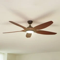 Lucande LED-loftventilator Omendo, sort, DC, støjsvag, CCT