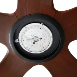 Lucande LED-loftventilator Omendo, sort, DC, støjsvag, CCT