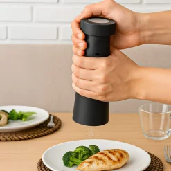 LED-peberkværn Pepper, mørkegrå, batteri, IP44^Lucande Best