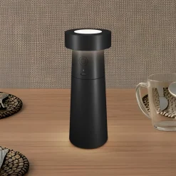 LED-peberkværn Pepper, mørkegrå, batteri, IP44^Lucande Best