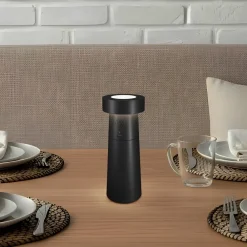 LED-peberkværn Pepper, mørkegrå, batteri, IP44^Lucande Best