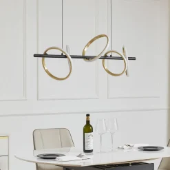 LED-pendel Madu, sort, metal, 92,5 cm lang^Lucande Best