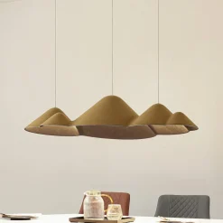 LED-pendellampe Beutlin, grøn, filt, dæmpbar^Lucande Hot