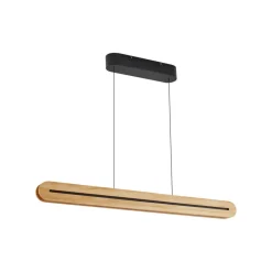 LED-pendellampe Darnor, træ, CCT, længde 100 cm^Lucande Best