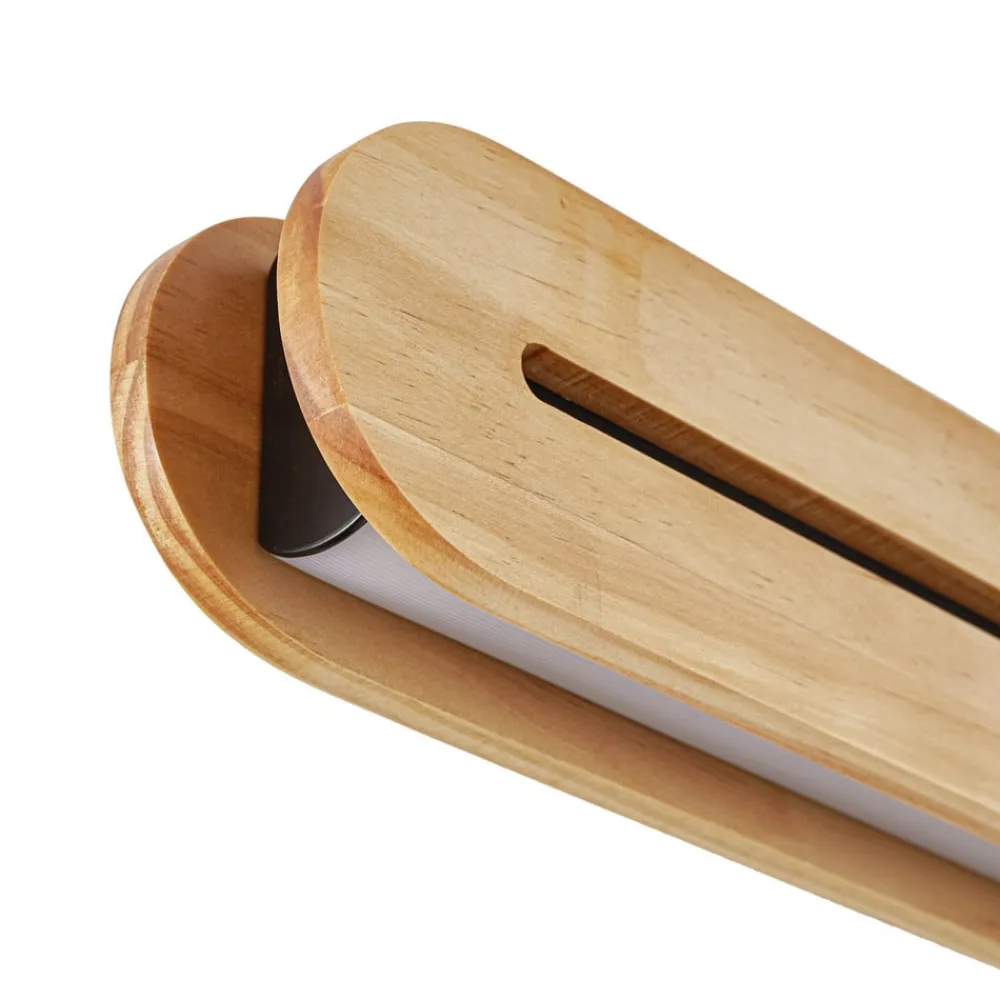 LED-pendellampe Darnor, træ, CCT, længde 100 cm^Lucande Best