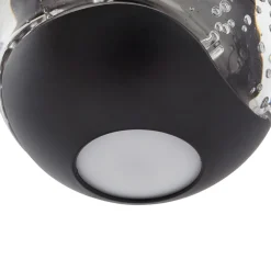 Lucande LED-pendellampe Hayley, sort, 3 lyskilder, glas