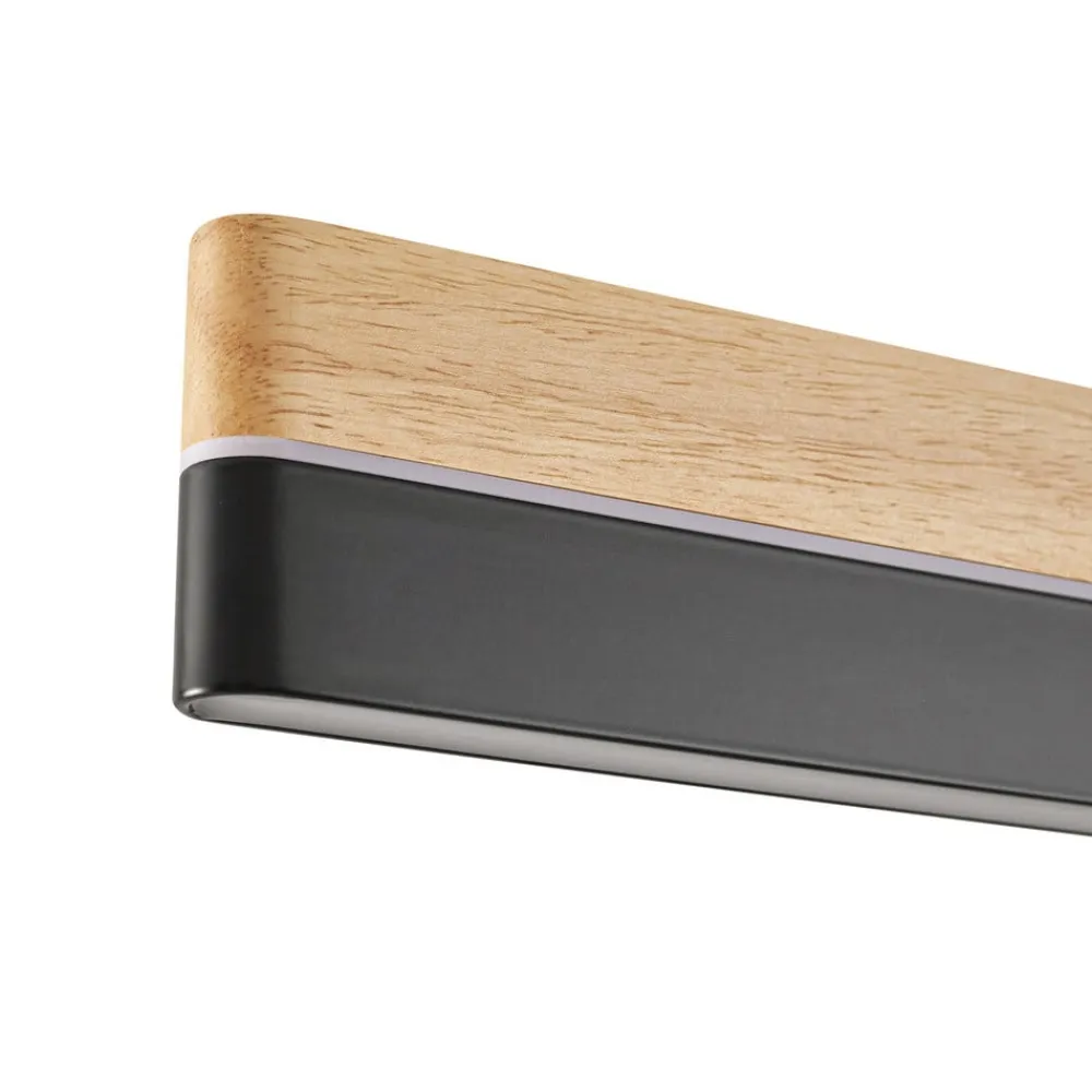 Lucande Pendellamper|Pendellamper>LED-pendellampe Holven, træ, CCT, længde 113 cm