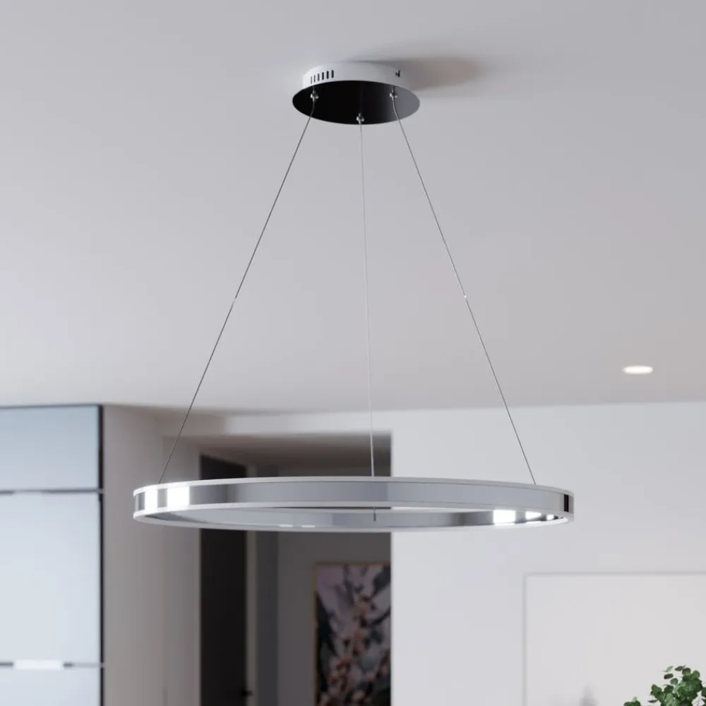 LED-pendellampe Lyani, 80 cm, krom, dæmpbar^Lucande Online