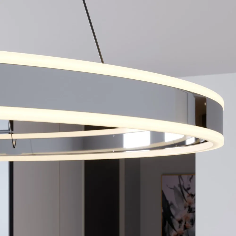 LED-pendellampe Lyani, 80 cm, krom, dæmpbar^Lucande Online