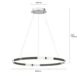 LED-pendellampe Lyani, 80 cm, krom, dæmpbar^Lucande Online