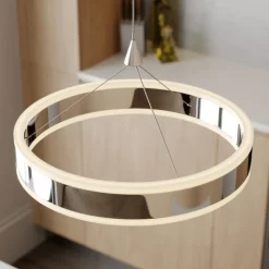 LED-pendellampe Lyani, 85 cm, 2 lyskilder, krom, dæmpbar^Lucande Discount