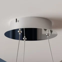 LED-pendellampe Lyani, Ø 50 cm, krom, dæmpbar^Lucande New