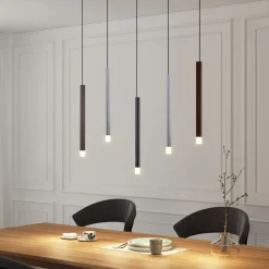 Lucande LED-pendellampe Stoika, 88 cm, 5 lyskilder, metal