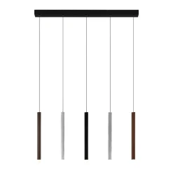 Lucande LED-pendellampe Stoika, 88 cm, 5 lyskilder, metal