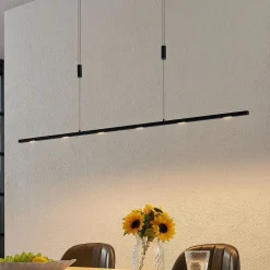 Lucande LED-pendellampe Stakato, 140 cm, 6 lyskilder, dæmpbar