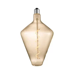 Lucande LED-pære, E27, Ø15 cm, 4 W, 2700 K, ravfarvet