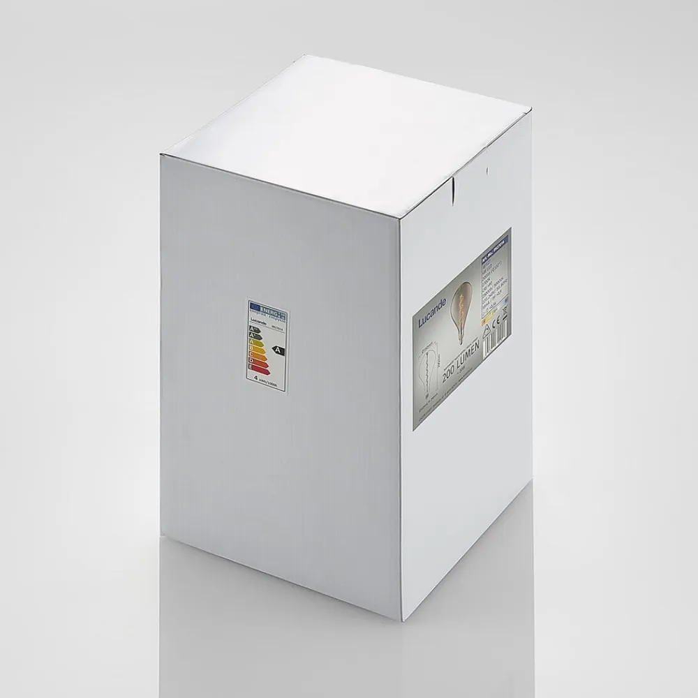 Lucande LED-pære E27 A160 4W 1.800K dæmpbar røgfarvet