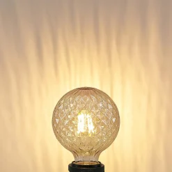 LED-pære E27 G95 4 W 2.700 K dæmp, ravgul^Lucande