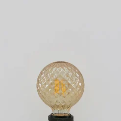 LED-pære E27 G95 4 W 2.700 K dæmp, ravgul^Lucande