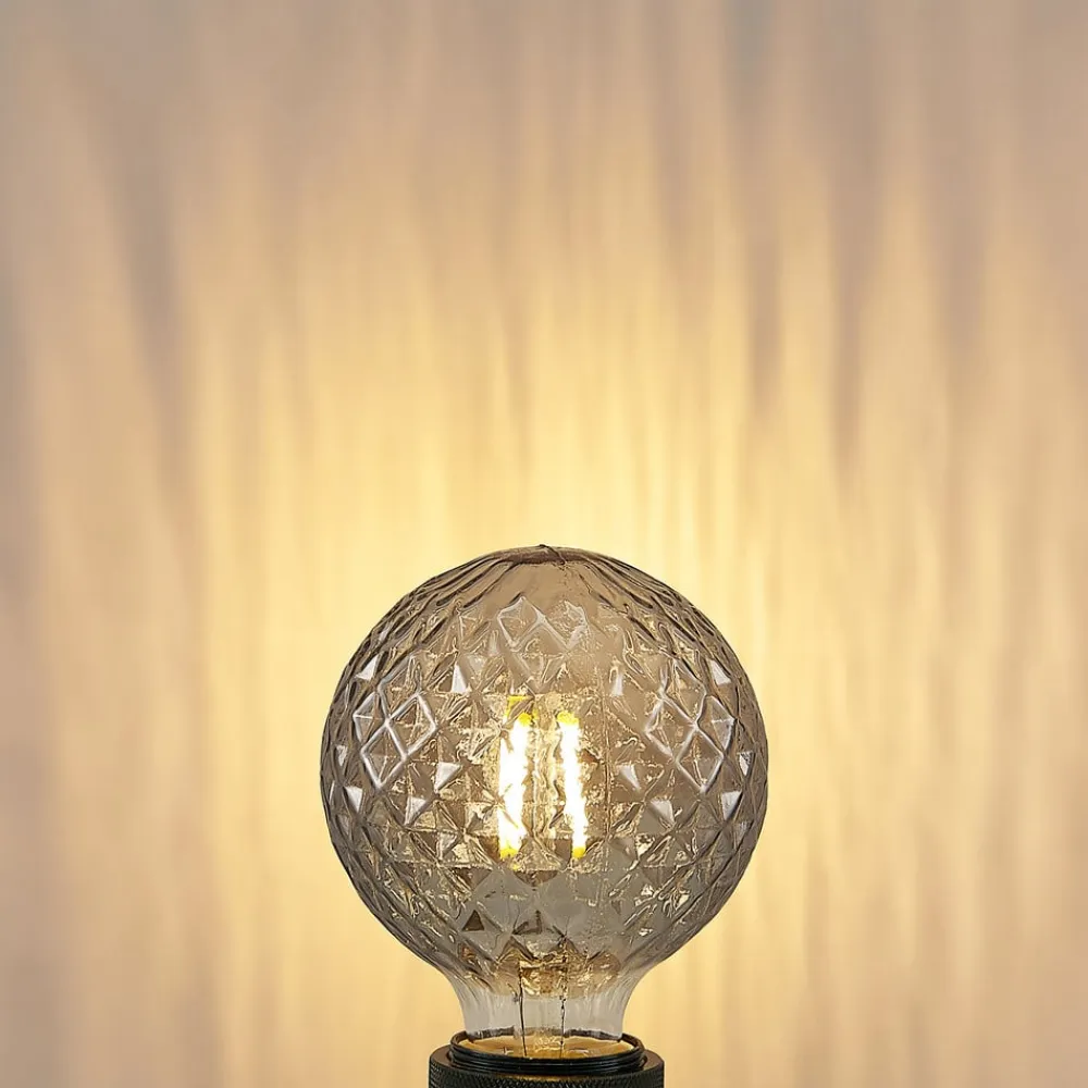 Lucande Dæmpbar Led-Pære|Led Pærer>LED-pære E27 G95 4W 1.800K dæmpbar røg