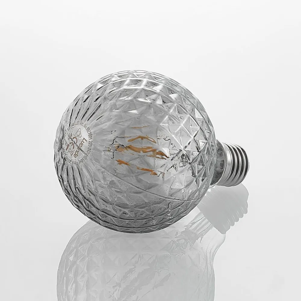 Lucande Dæmpbar Led-Pære|Led Pærer>LED-pære E27 G95 4W 1.800K dæmpbar røg