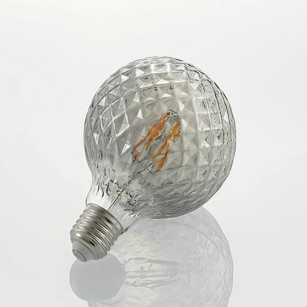 Lucande Dæmpbar Led-Pære|Led Pærer>LED-pære E27 G95 4W 1.800K dæmpbar røg