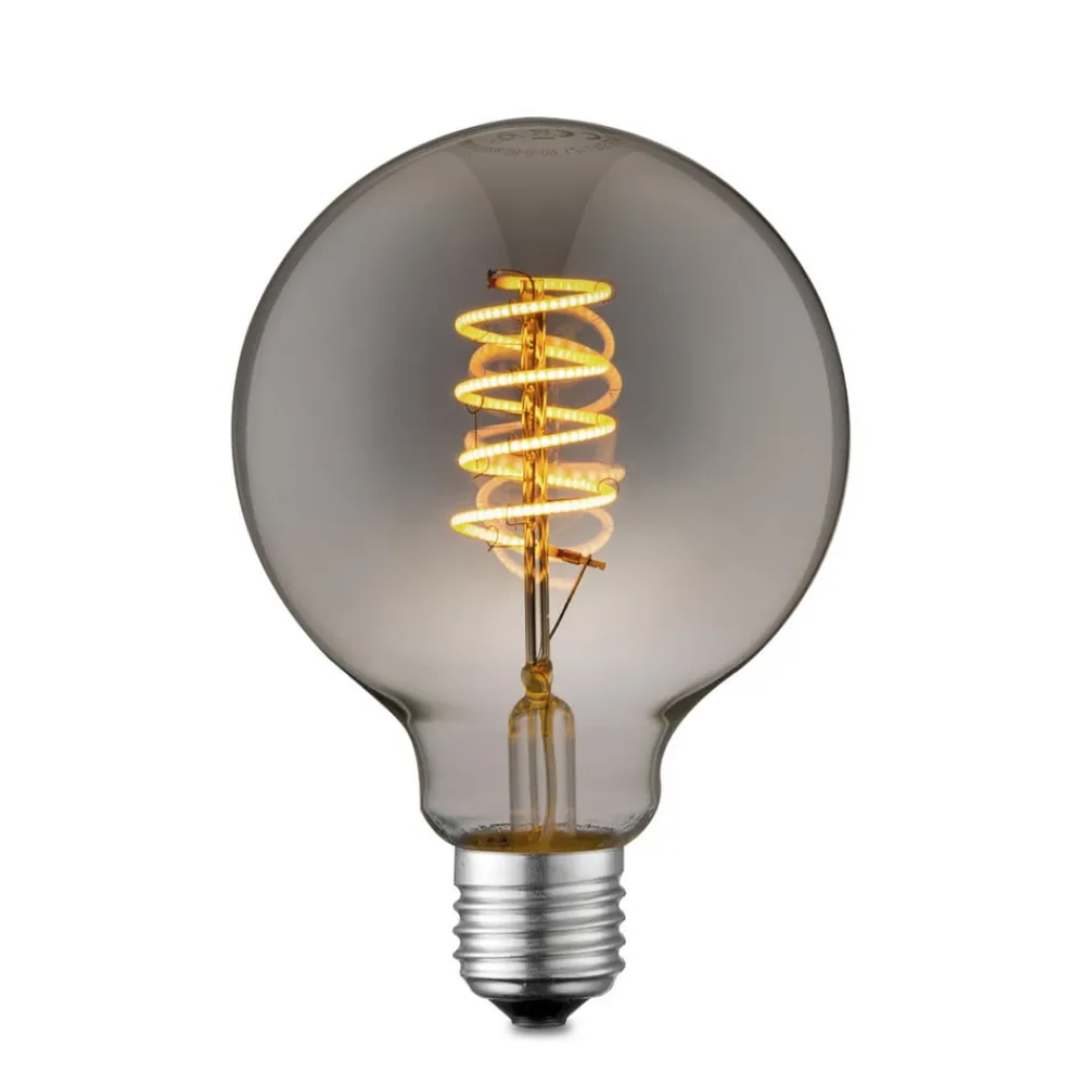 Lucande LED-pære E27 G95 4W smoke 1.800K dæmpbar