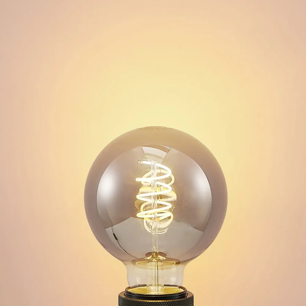 Lucande LED-pære E27 G95 4W smoke 1.800K dæmpbar