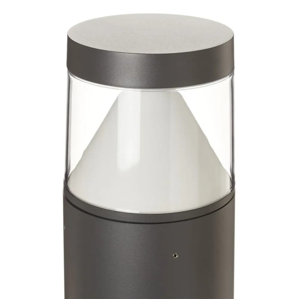 Lucande LED-pullert Darja, antracit, metal, 100 cm, IP54