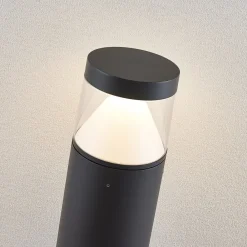 Lucande LED-pullert Darja, antracit, metal, 100 cm, IP54