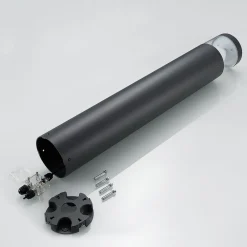 Lucande LED-pullert Darja, antracit, metal, 100 cm, IP54