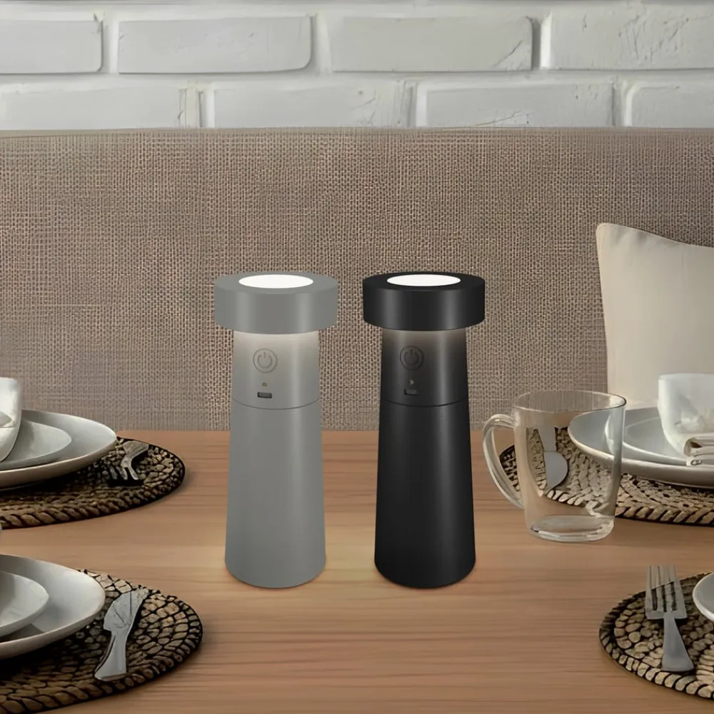 Lucande LED-salt- og peberbøsse Salt & Pepper, 2-pak