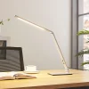 LED-skrivebordslampe Nicano, grå, metal, dæmpbar.^Lucande