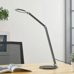 LED-skrivebordslampe Mion, 41 cm, rund, dæmpbar^Lucande New