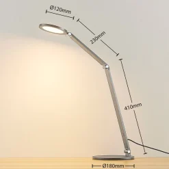 LED-skrivebordslampe Mion, 41 cm, rund, dæmpbar^Lucande New