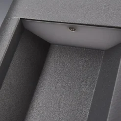 Lucande LED-sokkellampe Annika, antracit, metal, 50 cm