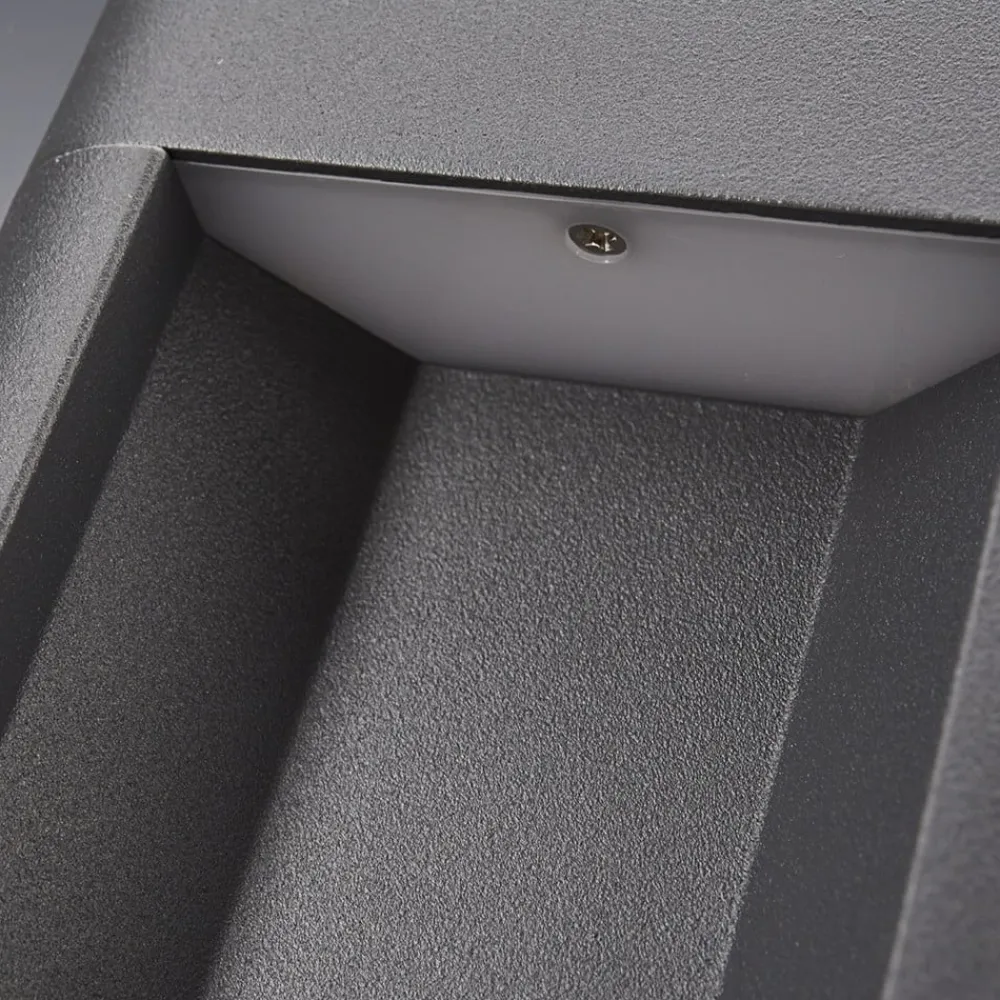 Lucande LED-sokkellampe Annika, antracit, metal, 50 cm