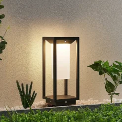 LED-sokkellampe Eliel, 34 cm, antracit, IP54^Lucande Discount