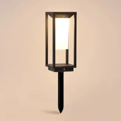 LED-sokkellampe Eliel, 34 cm, antracit, IP54^Lucande Discount