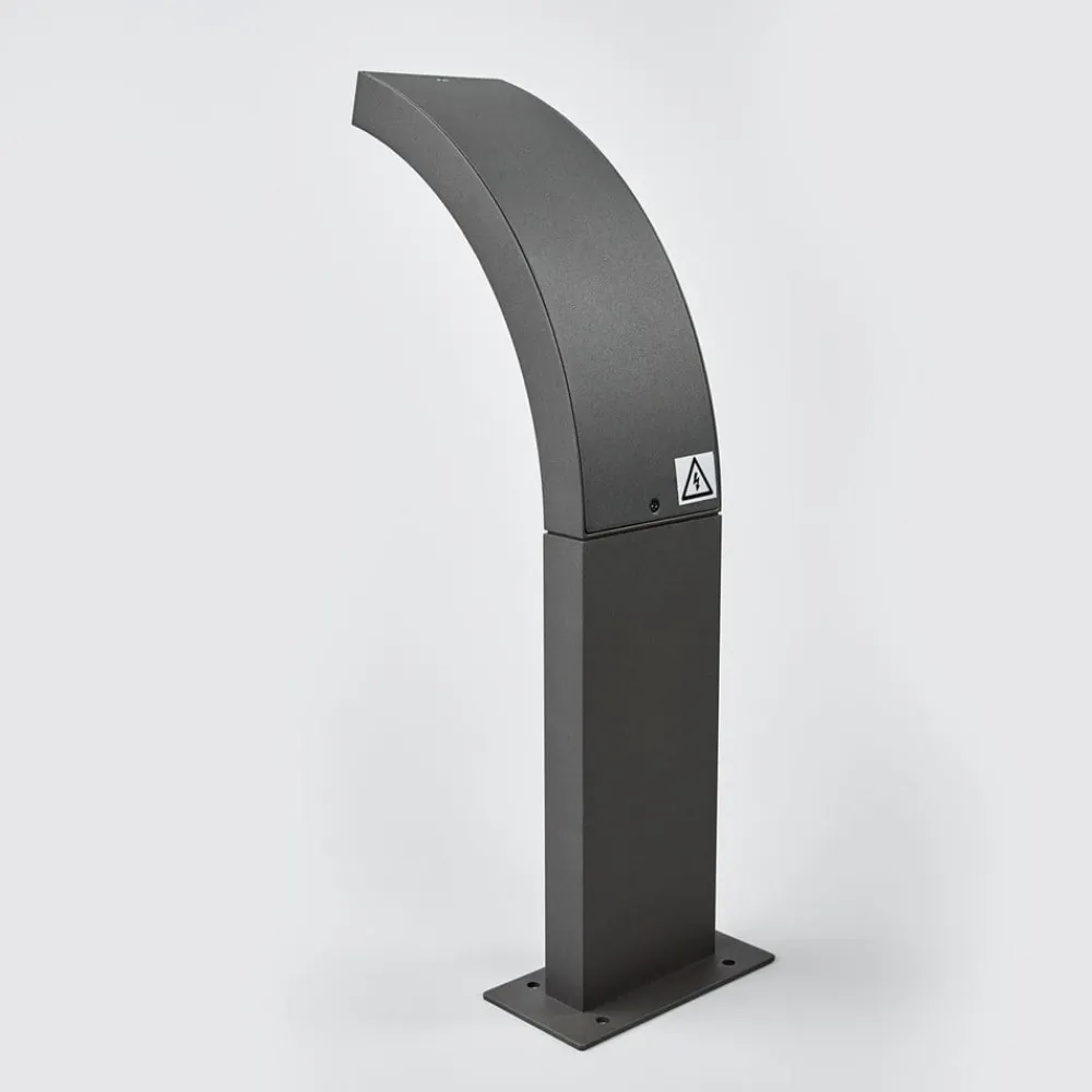 Lucande Sokkellamper>LED-sokkellampe Juvia, 40 cm, antracit, IP54