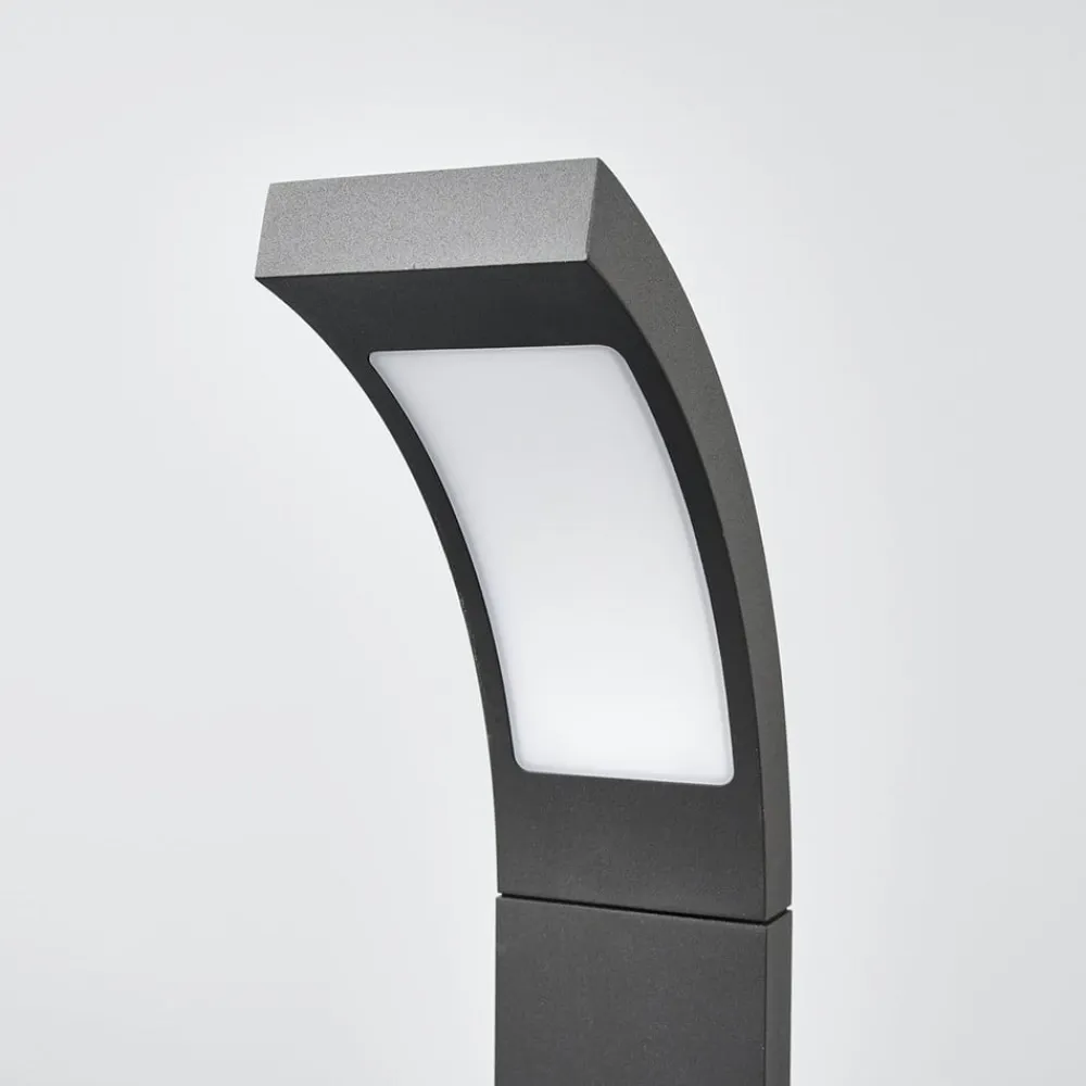 Lucande Sokkellamper>LED-sokkellampe Juvia, 40 cm, antracit, IP54