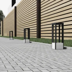 LED-sokkellampe Kalisa, IP65, 42 cm, grå, metal^Lucande Clearance